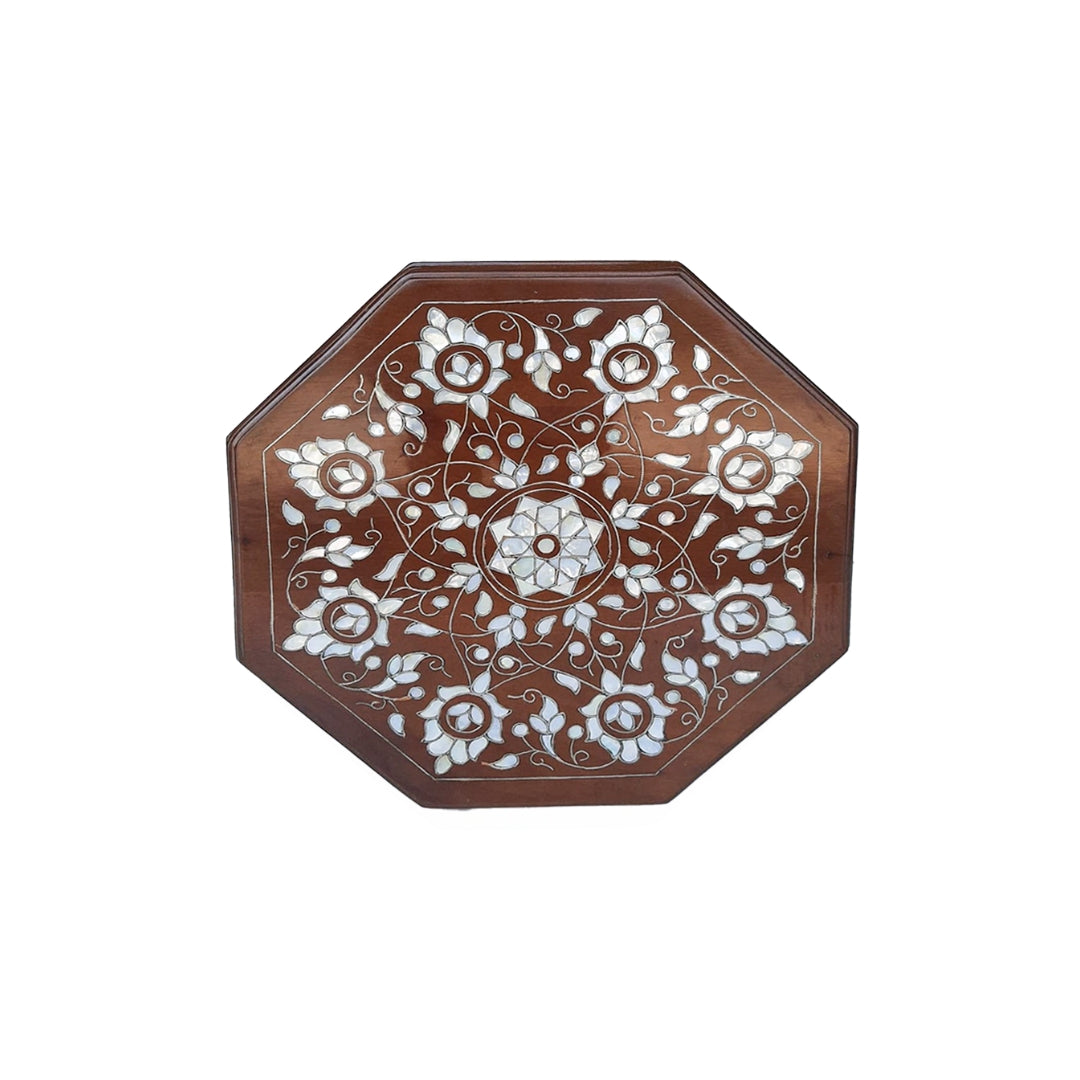 Handmade Syrian Mother of Pearl Inlay Side Table