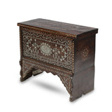 Angled Side View of Intricate Syrian Flat Top Chest