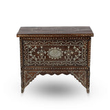 Front View of Intricate Syrian Flat Top Chest