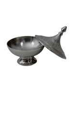 Engraved Brass Lidded Bowl
