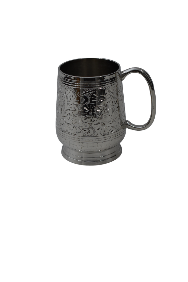 Hand-Etched Brass Mug