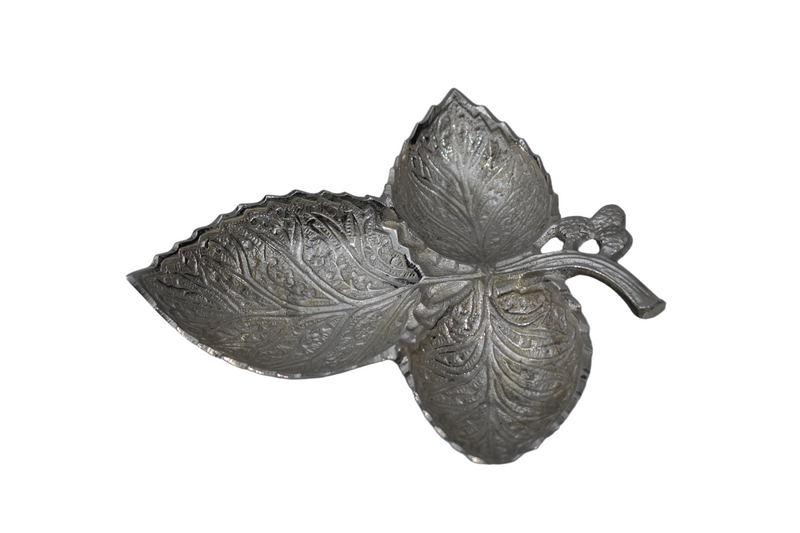 Artisan Brass Leaf Dish