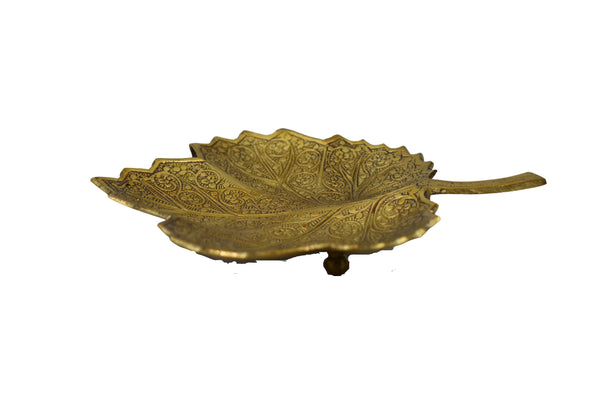 Hand-Etched Brass Leaf Dish
