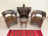 Juego de muebles de 3 piezas estilo sirio hecho a mano