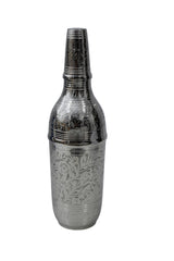 Hand-Carved Brass Wine Bottle