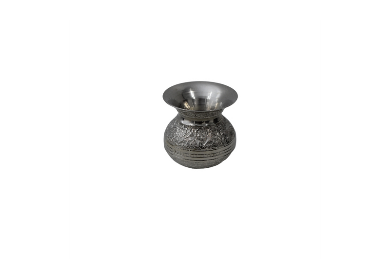 Hand-Carved Small Brass Pot