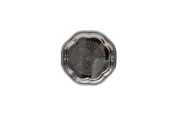 Hand-Engraved Brass Serving Tray