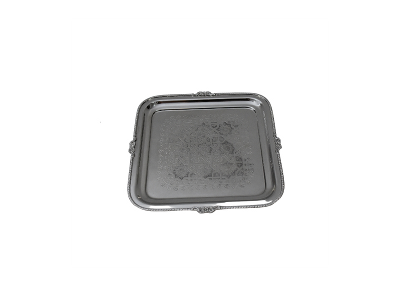 Hand-Engraved Brass Serving Tray