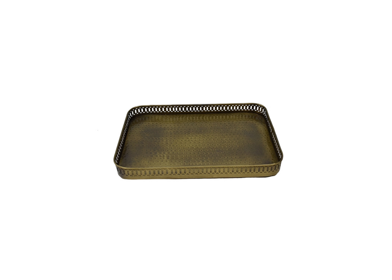 Handcrafted Brass Rectangular Tray