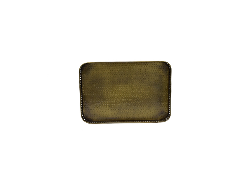 Handcrafted Brass Rectangular Tray