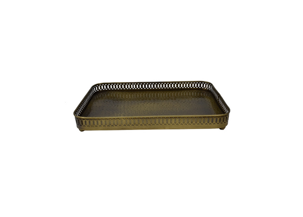 Handcrafted Brass Rectangular Tray