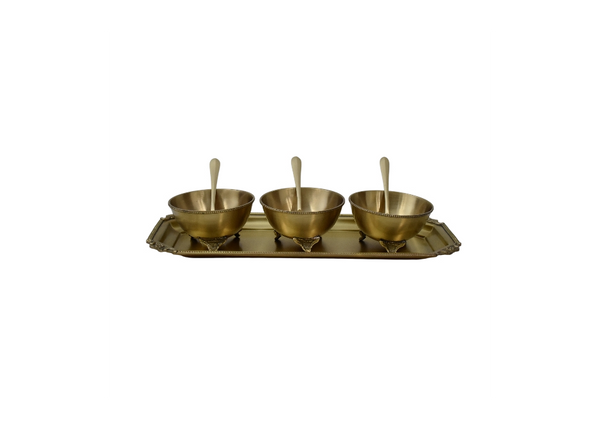 Brass Dipping Bowl Set
