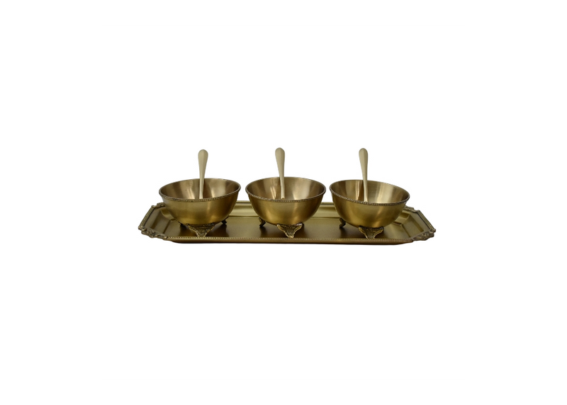 Brass Dipping Bowl Set
