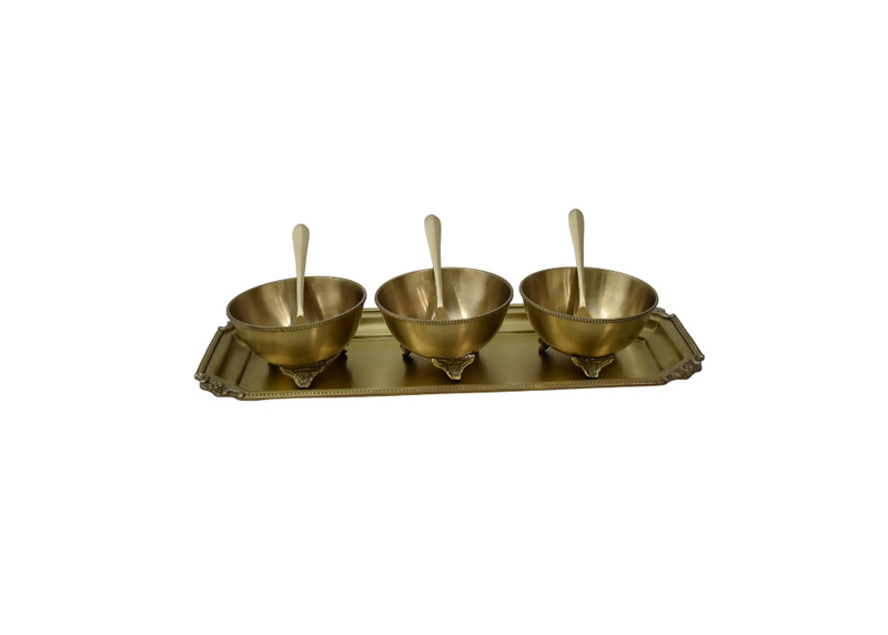 Brass Dipping Bowl Set