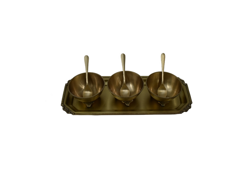 Brass Dipping Bowl Set