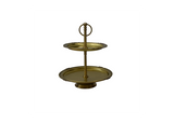 Two-Tiered Brass Dessert Stand