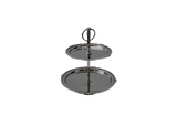 Two-Tiered Brass Dessert Stand