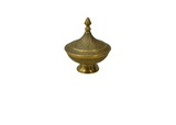 Engraved Brass Lidded Bowl