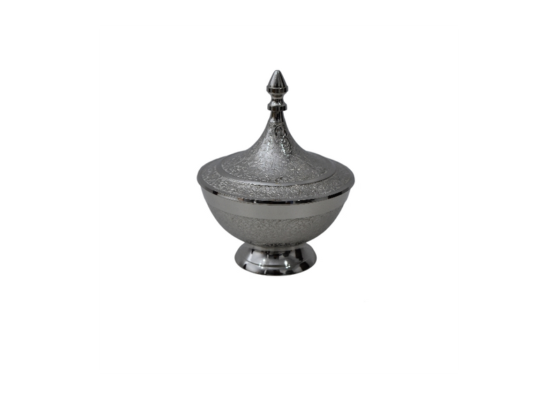 Engraved Brass Lidded Bowl