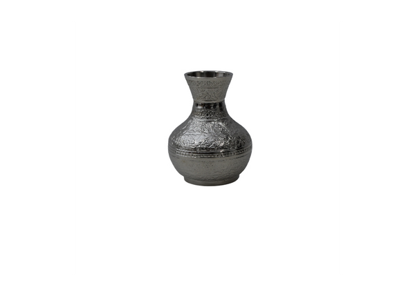Etched Brass Bud Vase - Petite Decorative Vessel