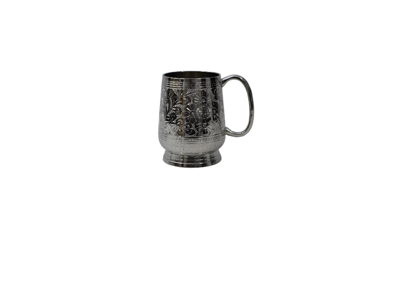 Hand-Etched Brass Mug