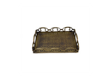 Rectangular Brass Serving Tray with Handles