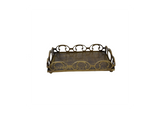 Rectangular Brass Serving Tray with Handles