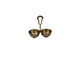 Brass Double Dry Fruit Bowl with Handle