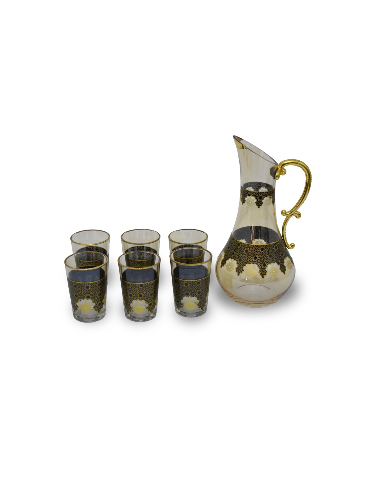 7-Piece Turkish Glass Water Jar Set