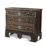 Hand-made Syrian Chest of Drawers with mother of pearls & bone inlays in primitive patterns