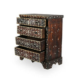 Open Chest of Four Drawers With inlays and silver wirings in Ethnic Middle eastern Motifs