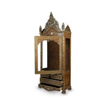 19th Century Antique Syrian Single Door Multipurpose Cabinet for Storage & Showcasing