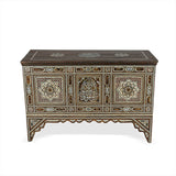 Straight Front View of Arabian Calligraphic Motif Desk