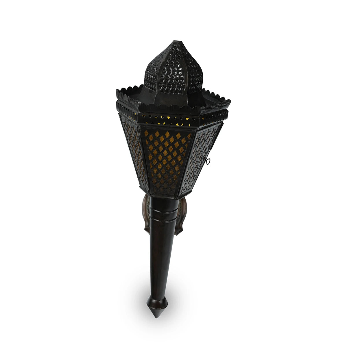 Front View of Arabian Indoor Wall Torch Lantern