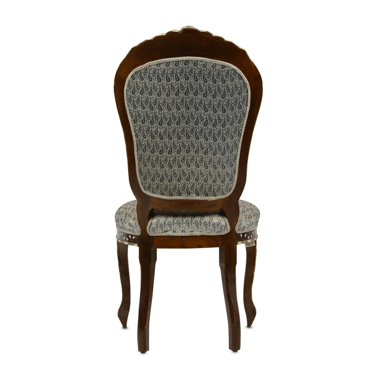 Handmade Mother of Pearl & Camel Bone Inlaid Side Chair