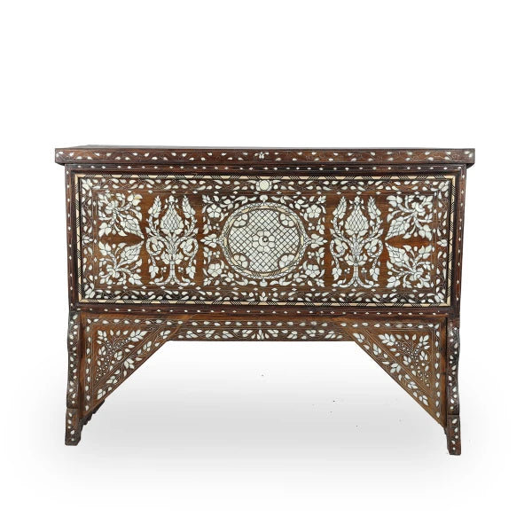 Straight Front View of Arabian Wooden Console