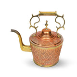 Antique Arabian Repousse Brass Tea Kettle