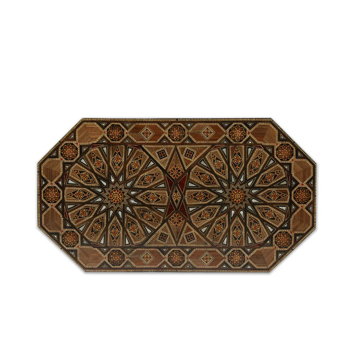 Exceptional Syrian Marquetry Inlays of Mixed woods, Mother of Pearls & Mosaic in Traditional Arabesque Motifs