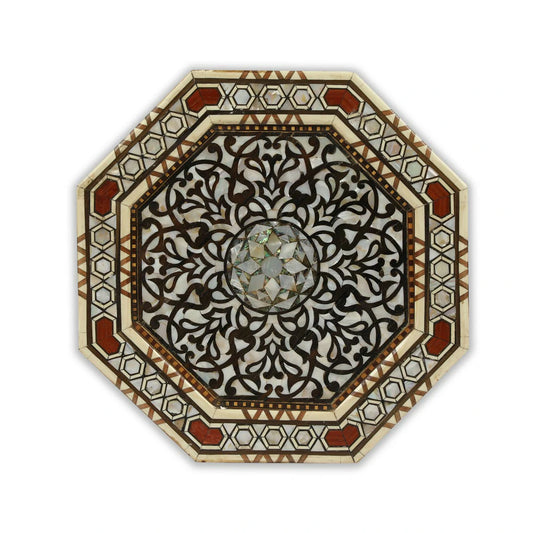 Artistic Syrian Inlay Work with Mother of Pearls, Abalone & Camel bone in Exceptional Motifs