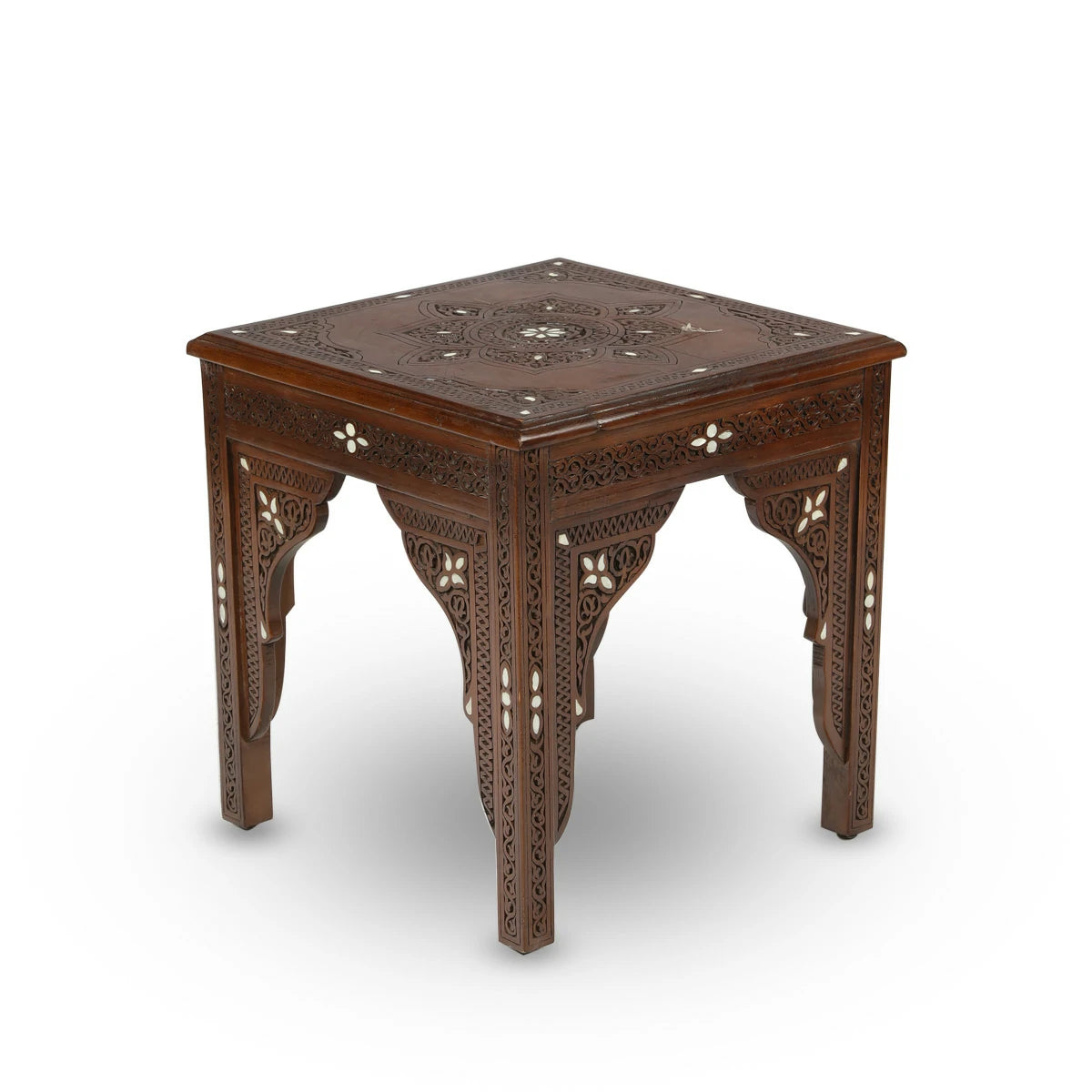 Hand-carved Medieval Syrian Side Table