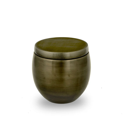 Brass Canister with a Removable Lid in Glossy Raw Polished Finish
