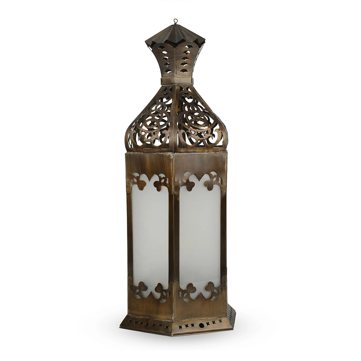 Front View of Brass Cased Ceiling Lantern