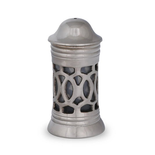 Vintage Hollow Cut Work Brass Salt & Pepper Shakers