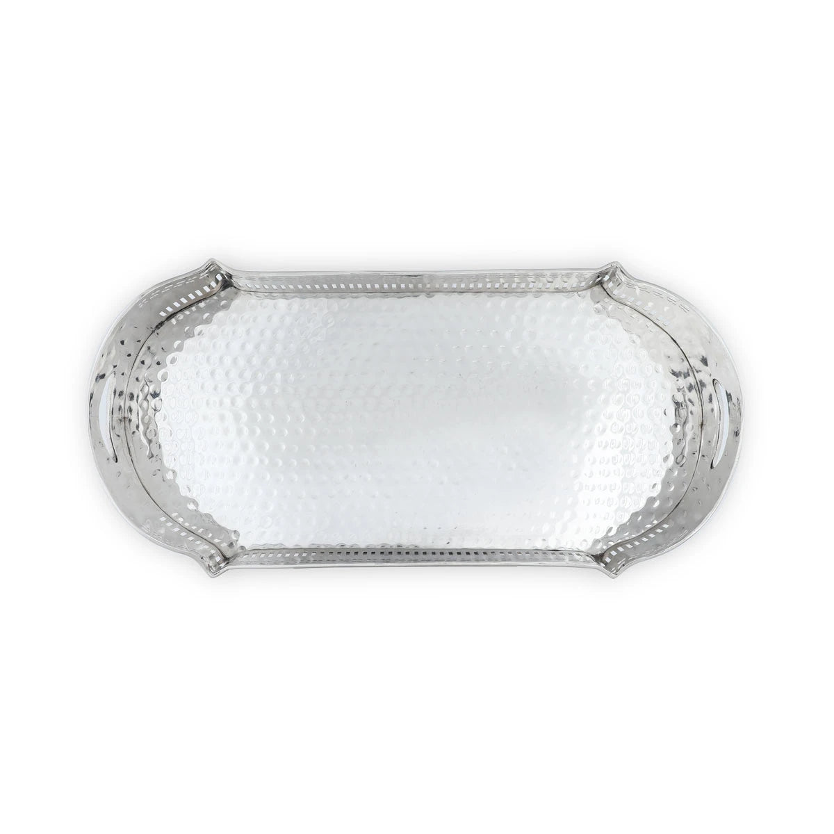 Handmade Glossy Textured Nickel Tray