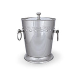 Glossy Chromatic Nickel Made Ice Bucket With Traditional Arabian Embossings
