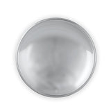 Top View of Glossy Silver Color Brass Metal Soap Dish