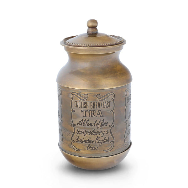 Handmade Classic Brass Tea Powder Canister / Jar