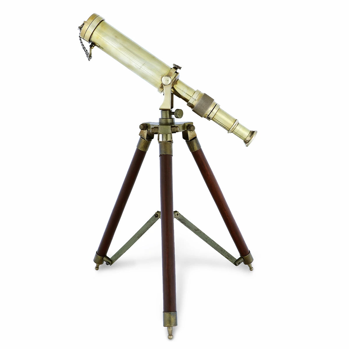 Handmade Vintage Maritime Mini Brass Metal Telescope with Tripod Stand