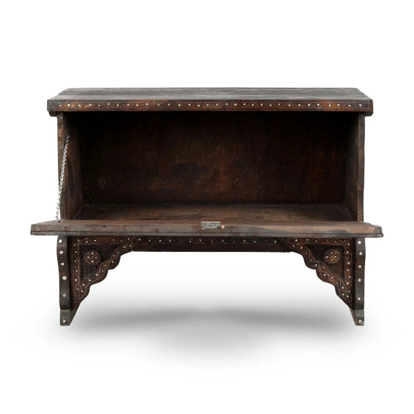 Front View of Open Carved Antique Console