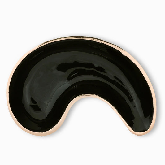 Cashew Shaped Decorative Serving Bowl, Made of Aluminum